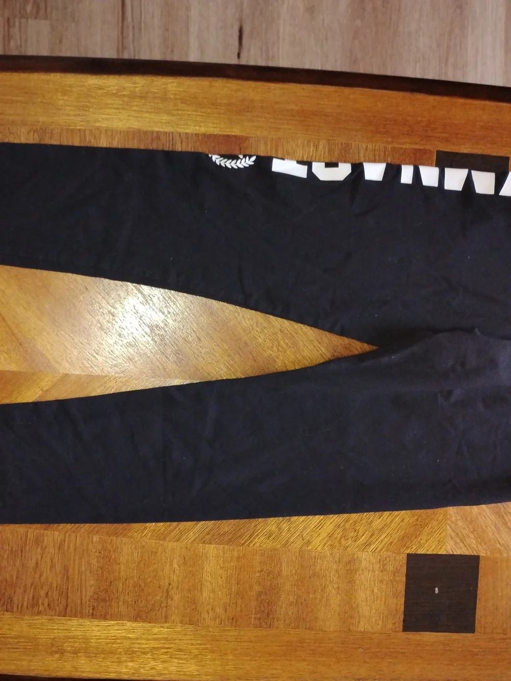 2 Girls' Gray And Black Lace-Hem Leggings - Kids Bottoms